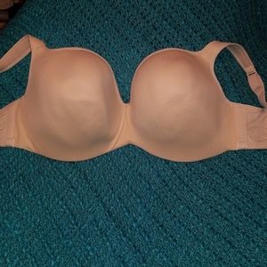 38F Cacique beige underwire padded bra.